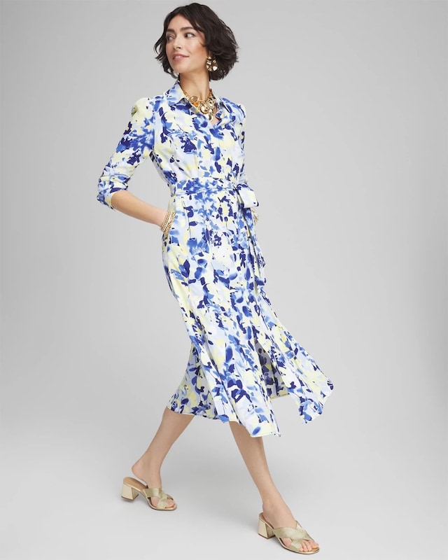 Floral Midi Shirtdress - image 2